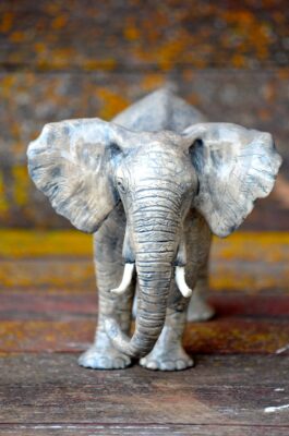 clay elephant sculpture