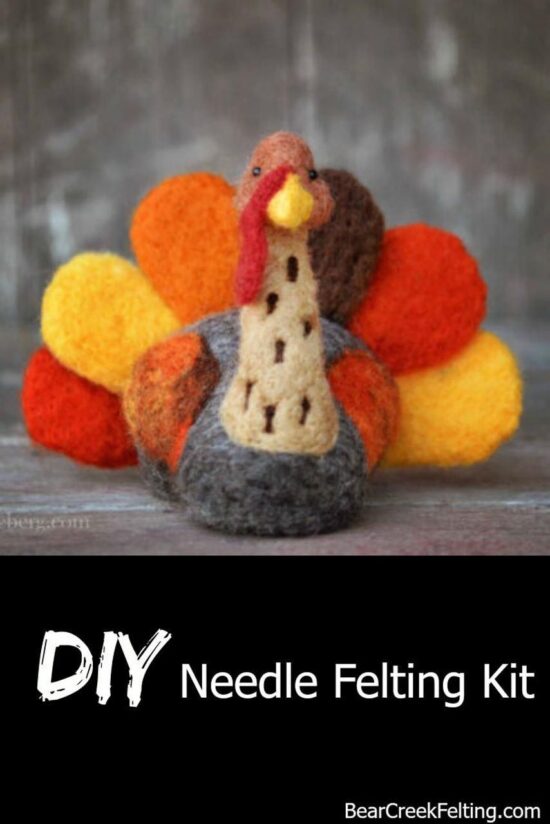 Turkey Needle Felting Kit designed by Teresa Perleberg