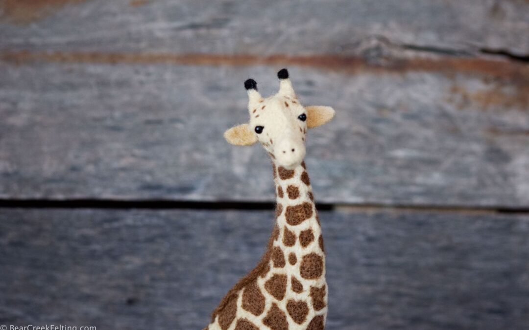 Needle Felted Giraffe #7 by Teresa Perleberg