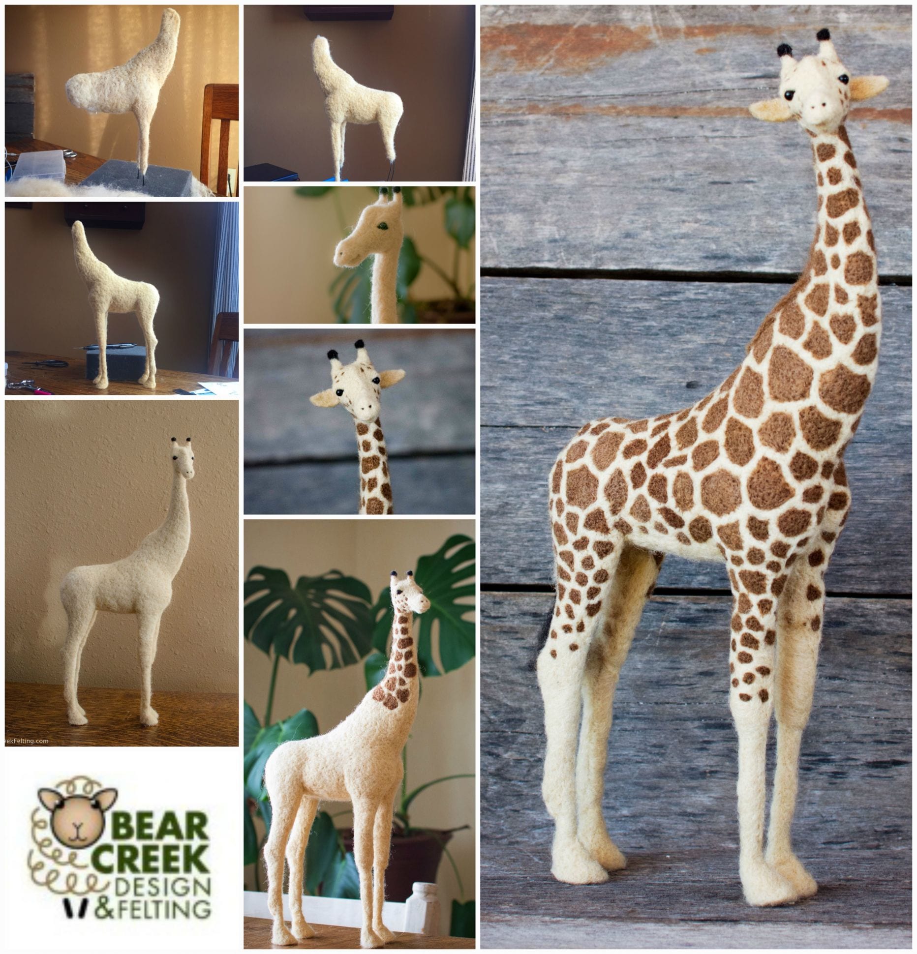 Needle Felting Giraffe Kit. Easy Felting. Craft Activity. Giraffe