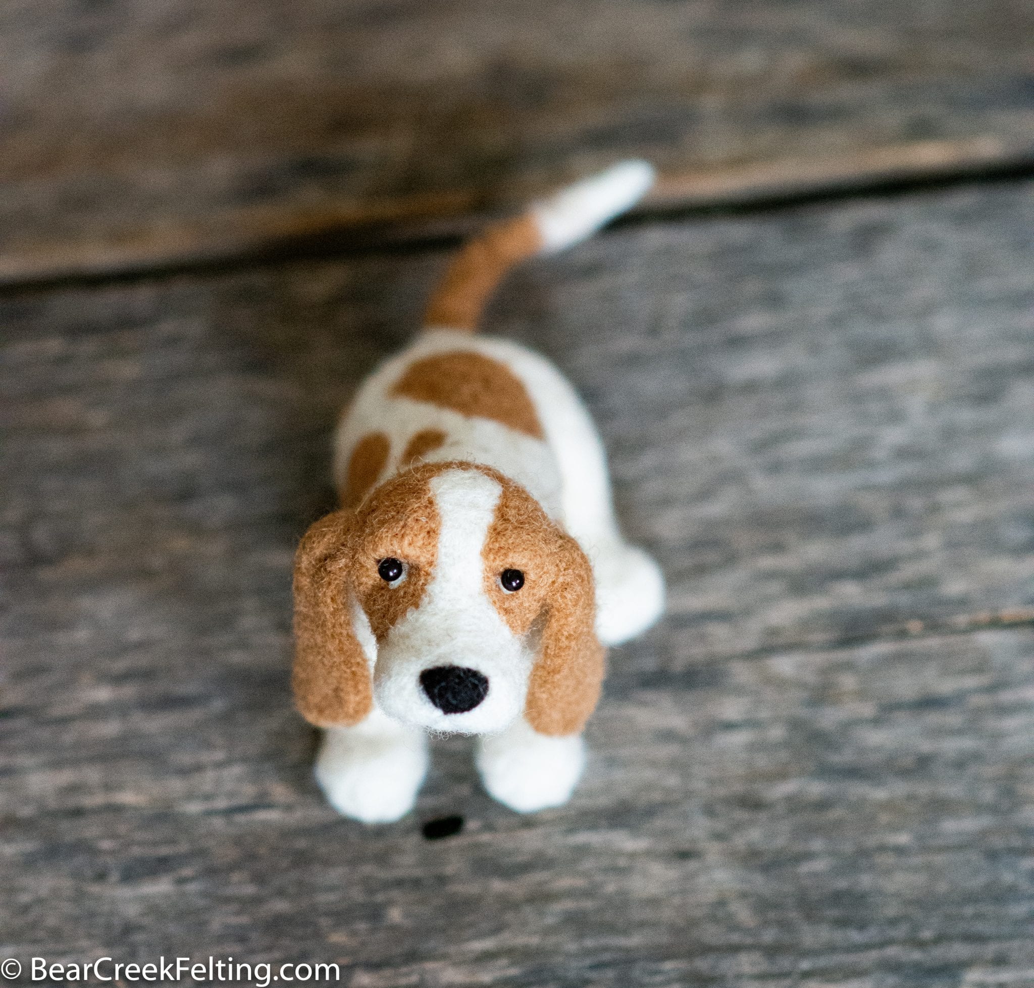 Learn how to make a Basset Hound just like this in the Bear Creek Needle Felting Academy
