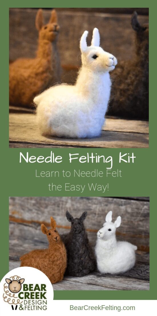 llama needle felting kit