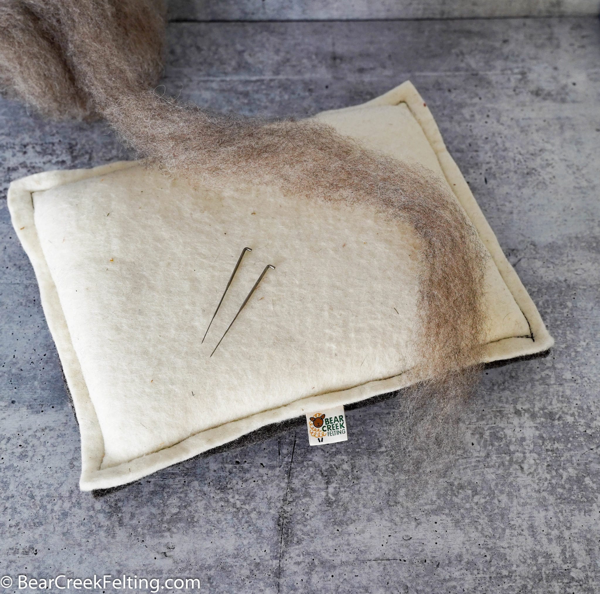 Wool felting cushion the best work surface for your needle felting
