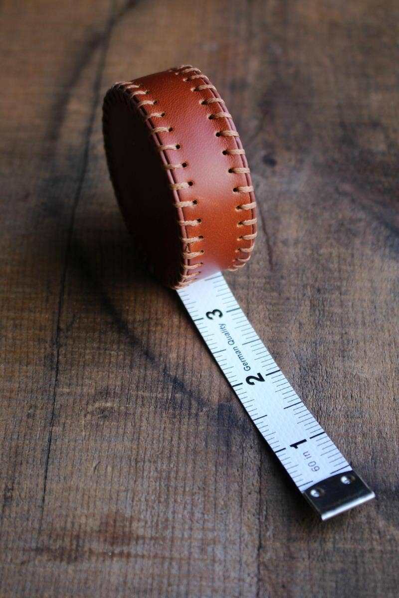 Hand-Stitched Leather Tape Measure - Bear Creek Felting