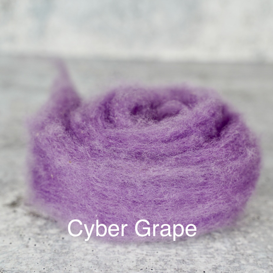 Purple Colors of Wool for Needle Felting