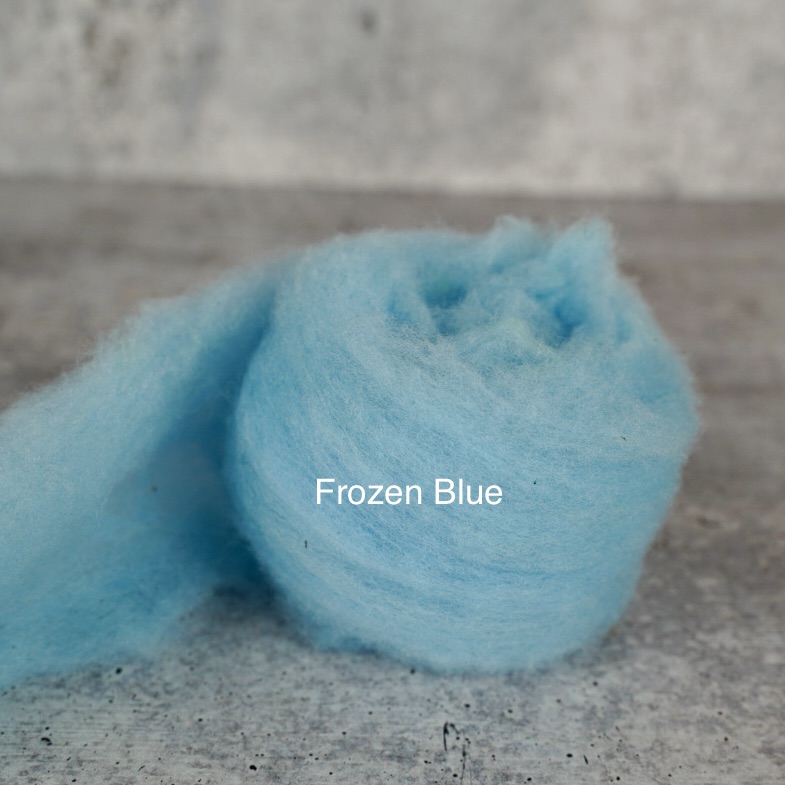 Blue Colors of Wool for Needle Felting
