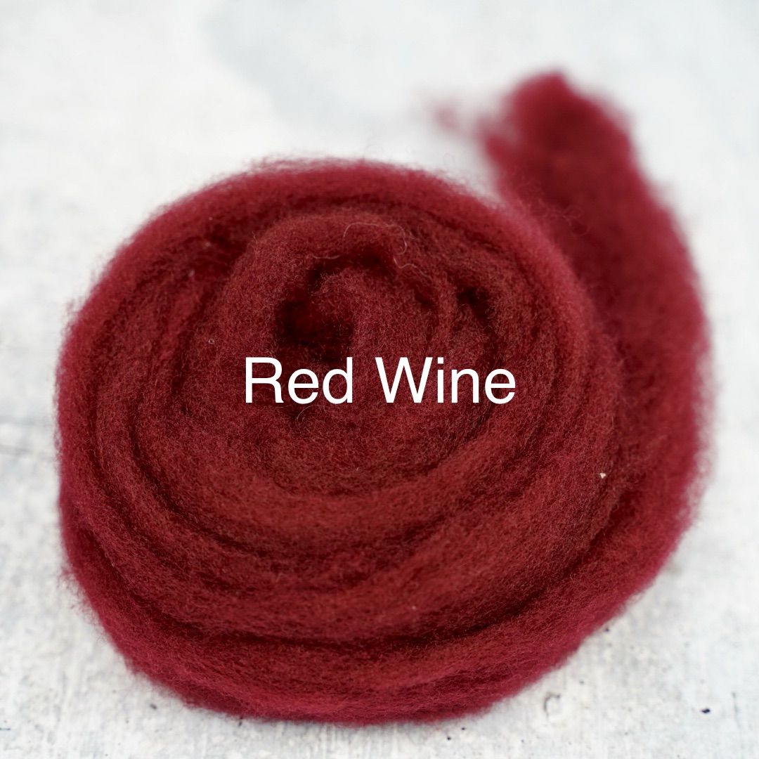 Burgundy Wine Wool Roving - Spin into Yarn, Needle Felt, Wet felt, Spi –  Shep's Wool