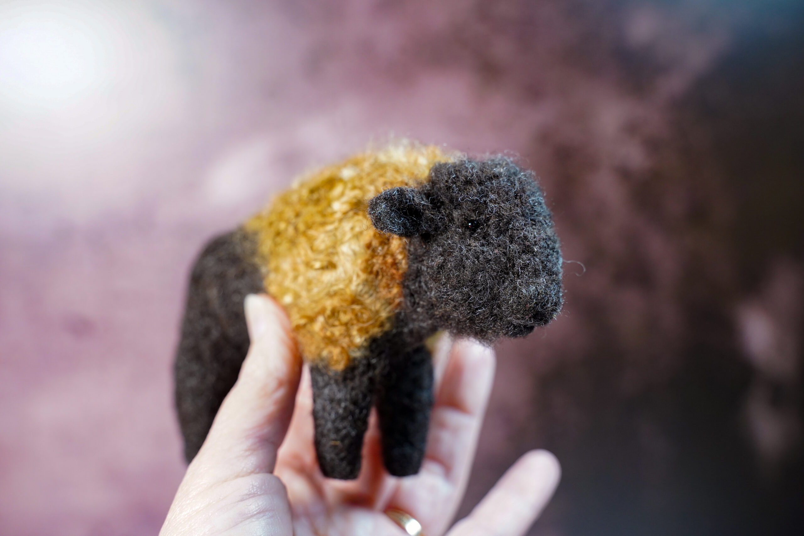 Bison Needle Felting Kit a DIY craft for beginners in Needle Felting