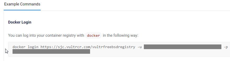 Login to the Vultr Container Registry