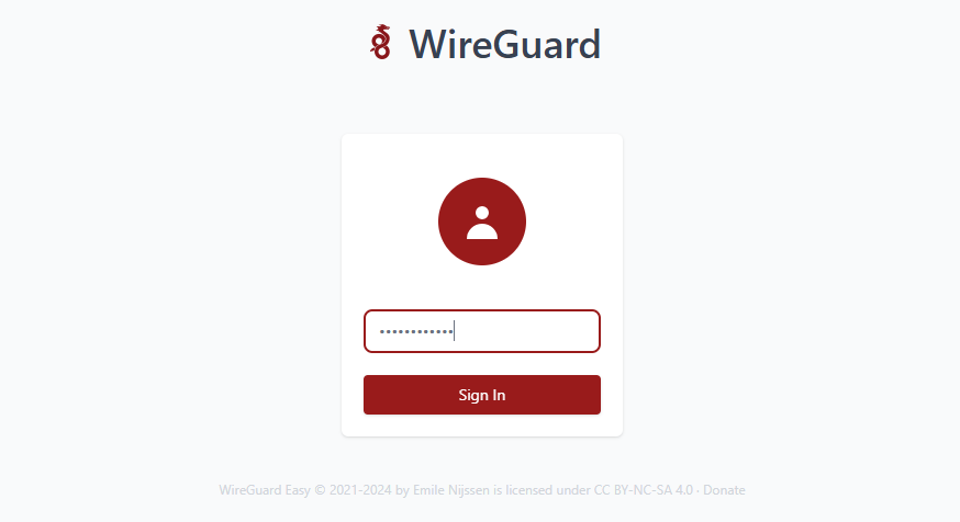 Access the Wg-Easy Login Page