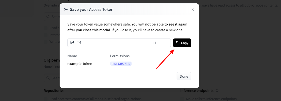 Copy the Token To Your Clipboard