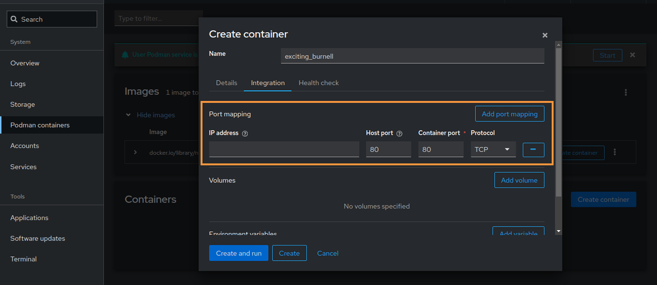 Port mapping configurations