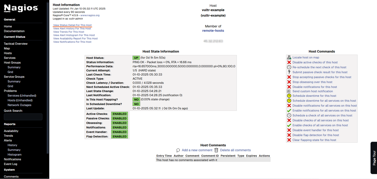 Host State Information