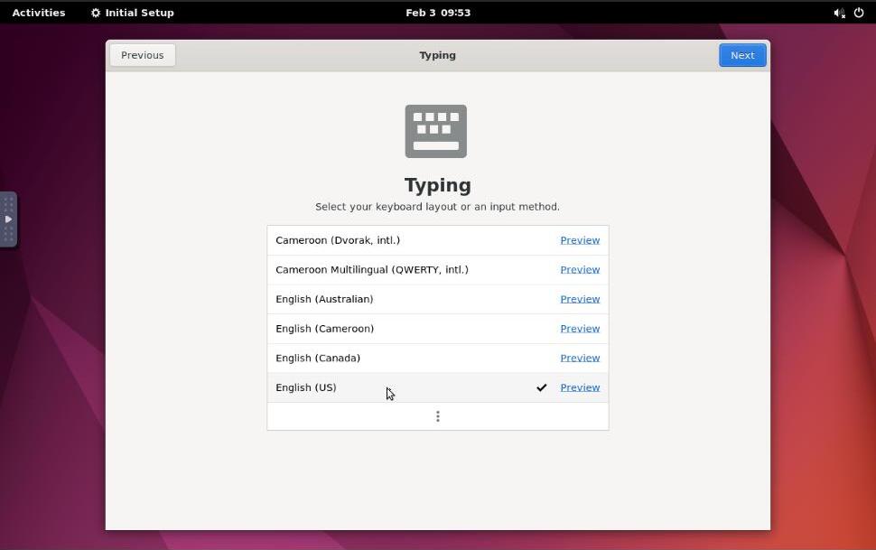 Gnome keyboard layout setup