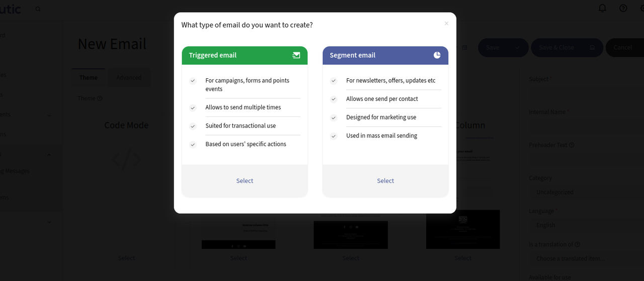 Create emails