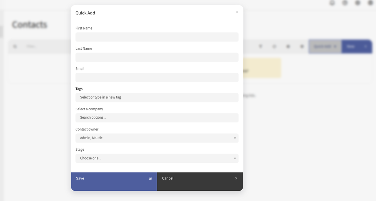 Create contact