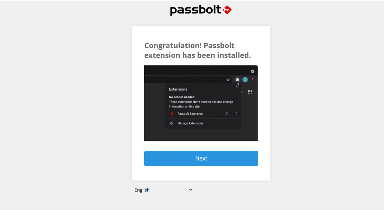 Passbolt Extension Installed
