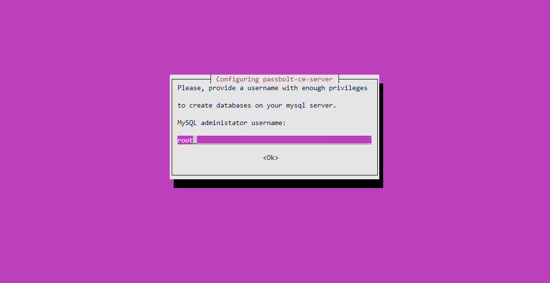 Database Administrator Username