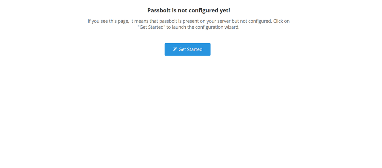 Passbolt Get Started