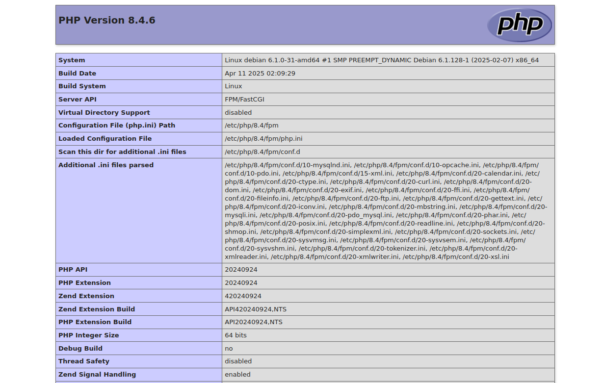 Verify PHP Installation