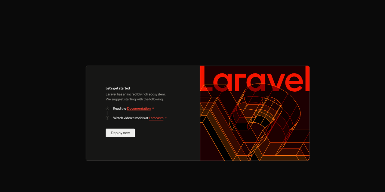 Laravel application interface