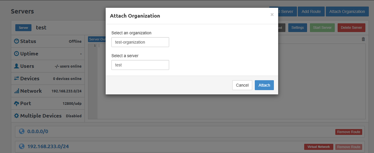Choose Target Organization