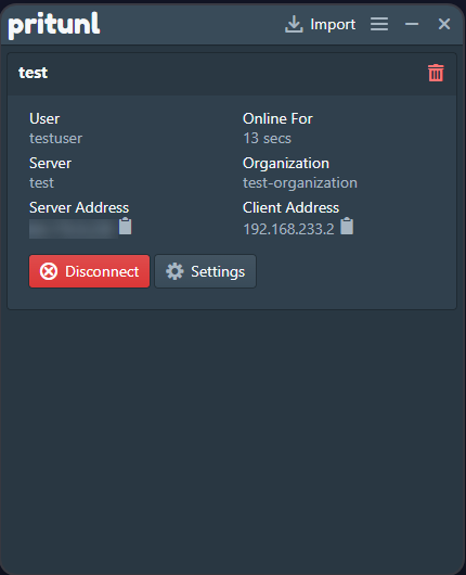 Verify VPN Connection Information
