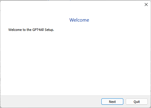 Start the GPT4All Installation