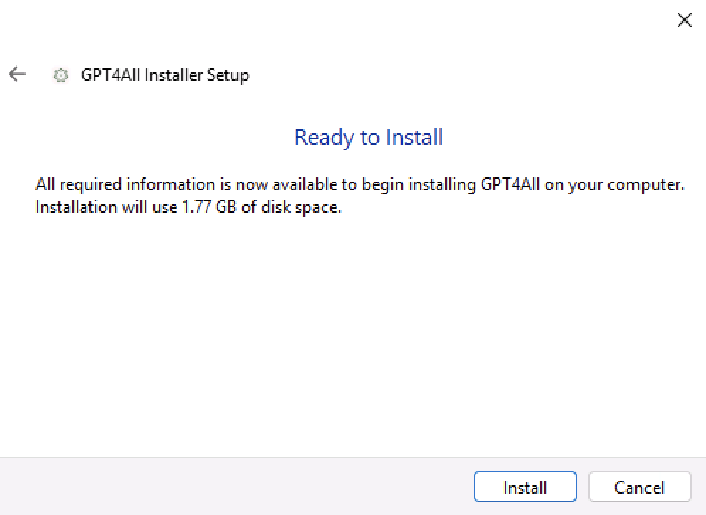 Install GPT4All