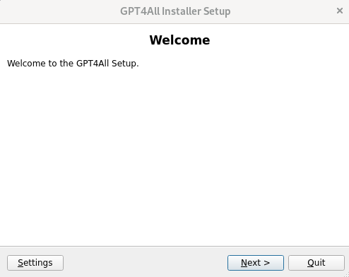 Start the GPT4All installation