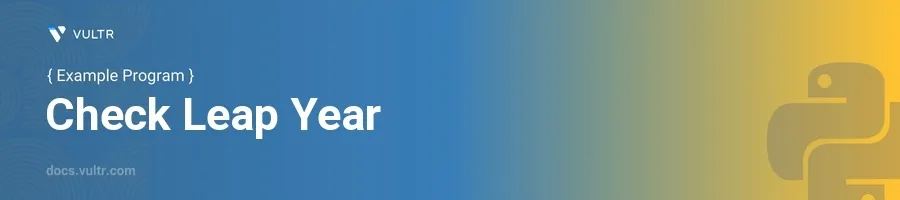 Check Leap Year header image