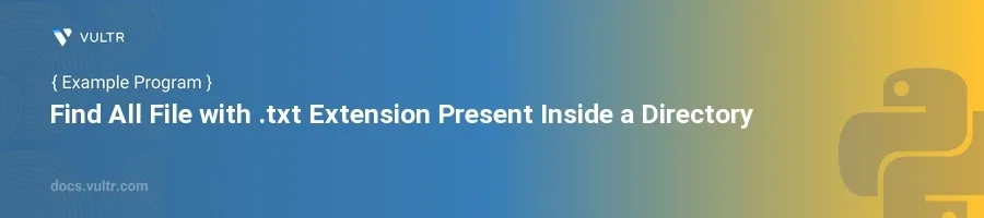 Find All File with .txt Extension Present Inside a Directory header image