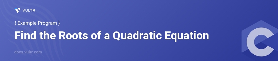 Find the Roots of a Quadratic Equation header image