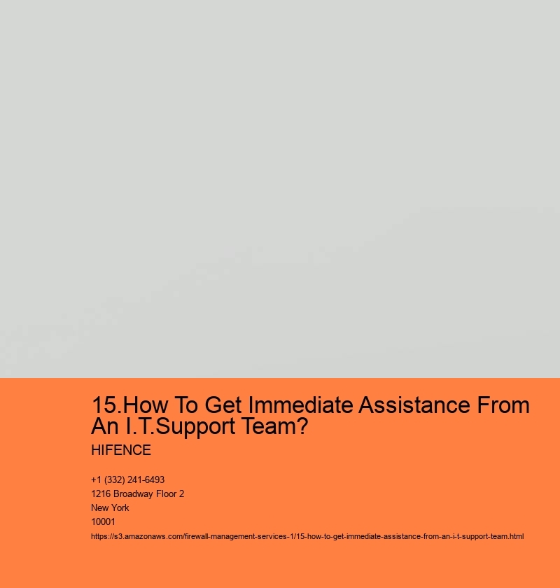 15.How To Get Immediate Assistance From An I.T.Support Team? HIFENCE 15.How To Get Immediate Assistance From An I.T.Support Team?