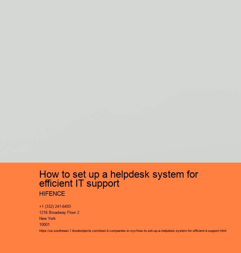 How to set up a helpdesk system for efficient IT support HIFENCE Define the scope of support services