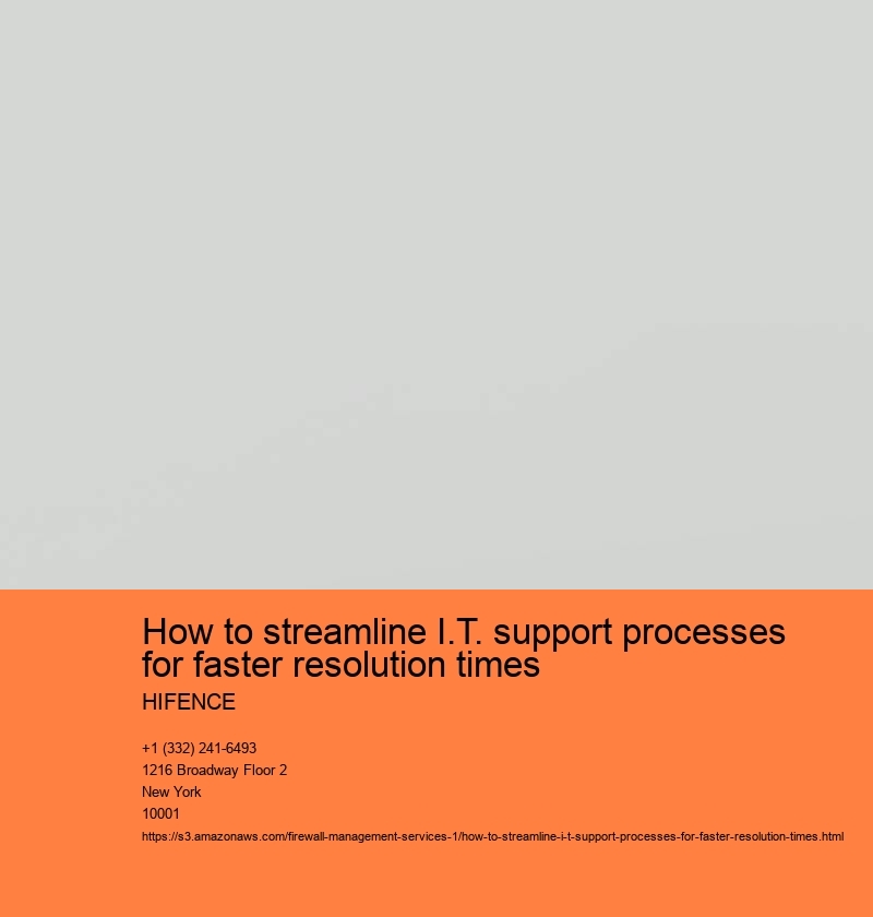 How to streamline I.T. support processes for faster resolution times HIFENCE How to streamline I.T. support processes for faster resolution times