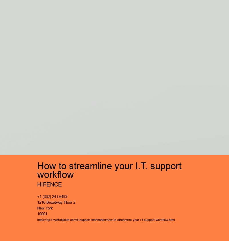 How to streamline your I.T. support workflow HIFENCE Assess current I.T. support workflow