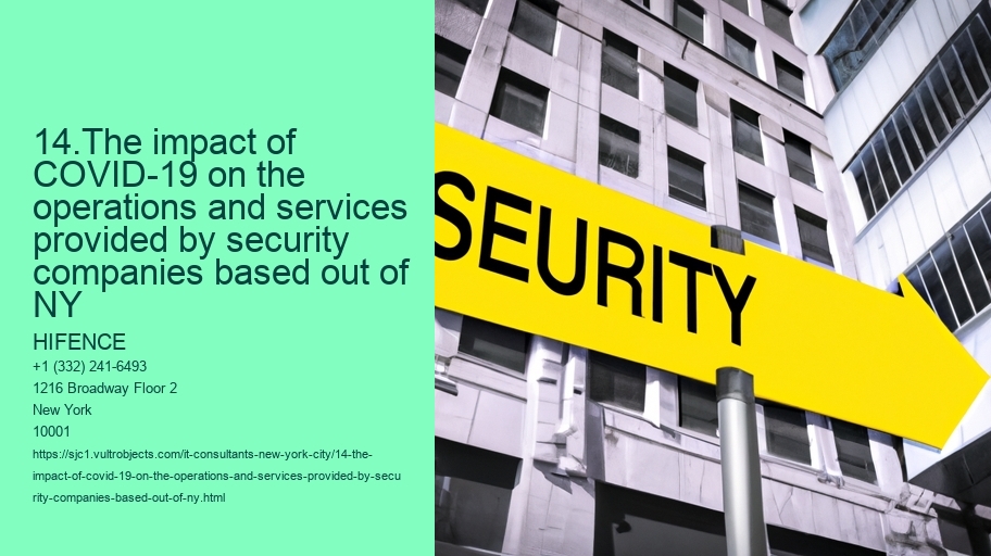 14.The impact of COVID-19 on the operations and services provided by security companies based out of NY 