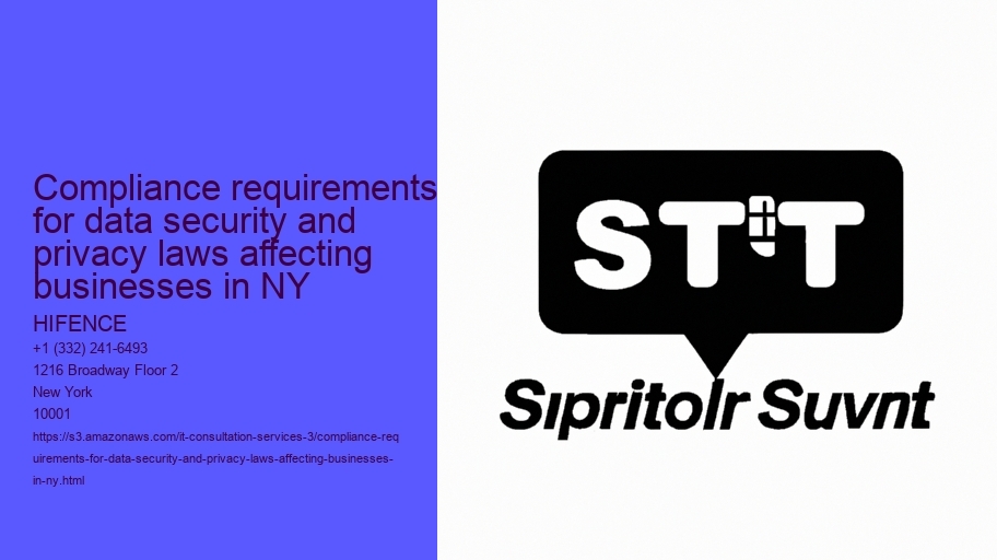 Compliance requirements for data security and privacy laws affecting businesses in NY