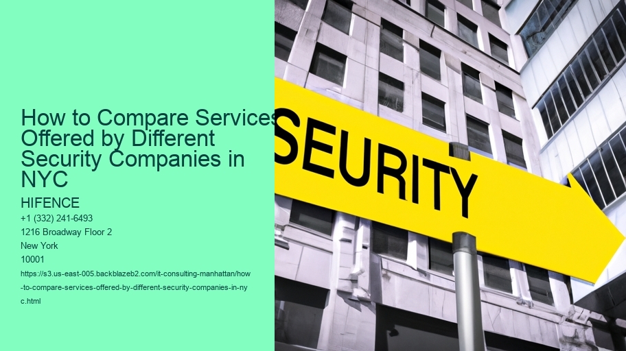 How to Compare Services Offered by Different Security Companies in NYC