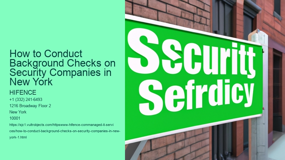 How to Conduct Background Checks on Security Companies in NYC