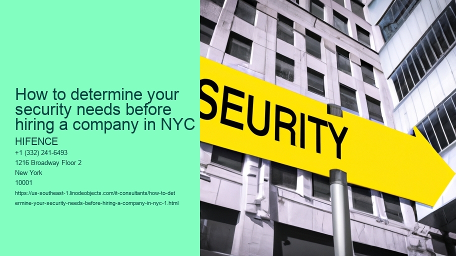 How to determine your security needs before hiring a company in NYC