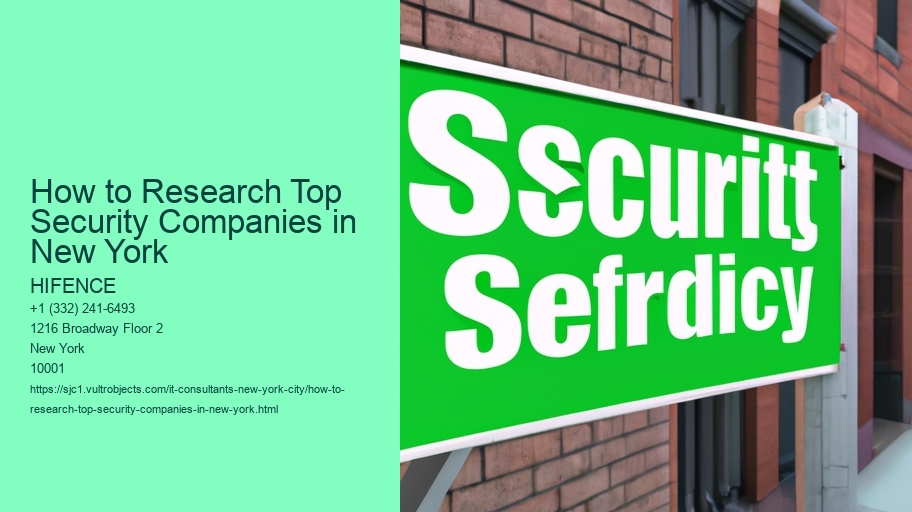 How to Research Top Security Companies in New York