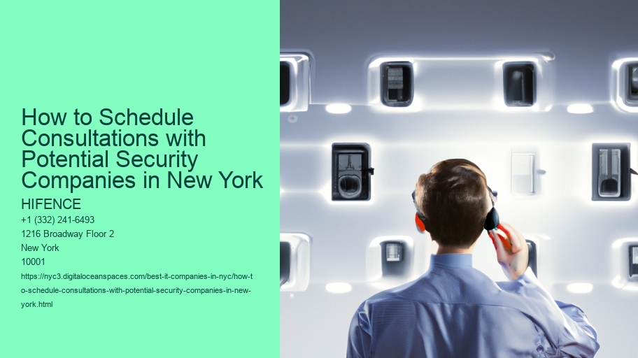 How to Schedule Consultations with Potential Security Companies in New York