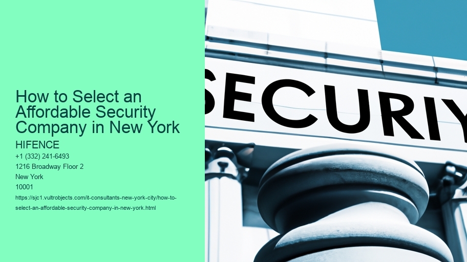 How to Select an Affordable Security Company in New York