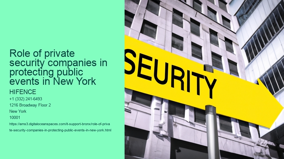 Role of private security companies in protecting public events in New York 