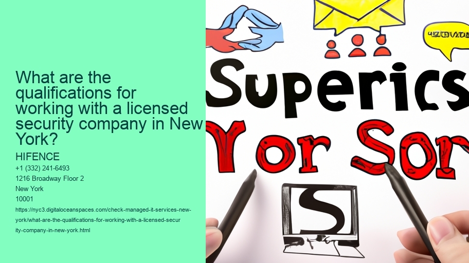 What are the qualifications for working with a licensed security company in New York?