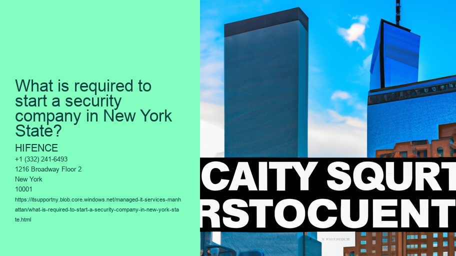 What is required to become a licensed security guard with a company in New York?