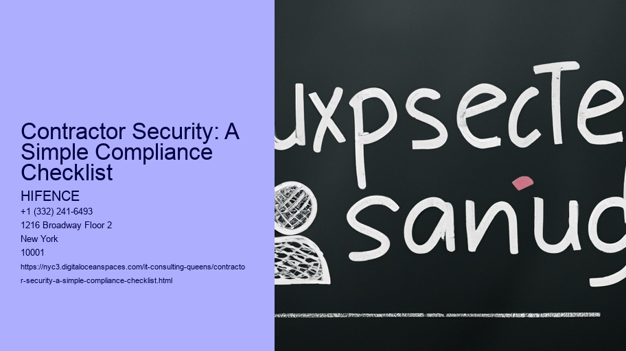 Contractor Security: A Simple Compliance Checklist