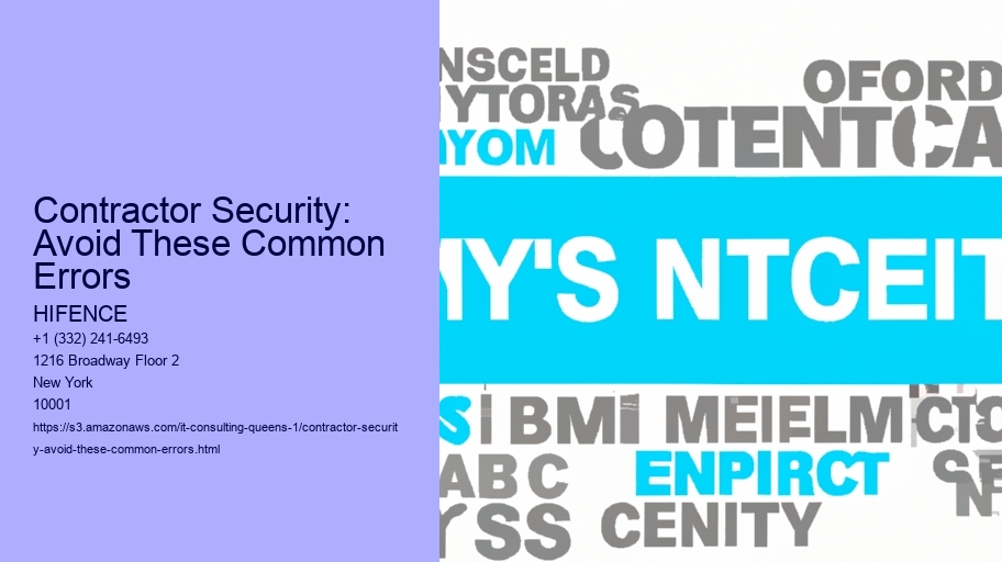 Contractor Security: Avoid These Common Errors